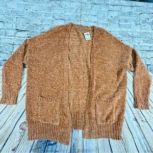 Charlotte Russe Sweater Womens Large Orange‎ Rust Long Sleeve w/Pockets NWT